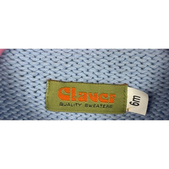 Claver Shark Sweater Boys 6 Mos Cotton Rolled Neck Blue Nautical - Picture 2 of 4